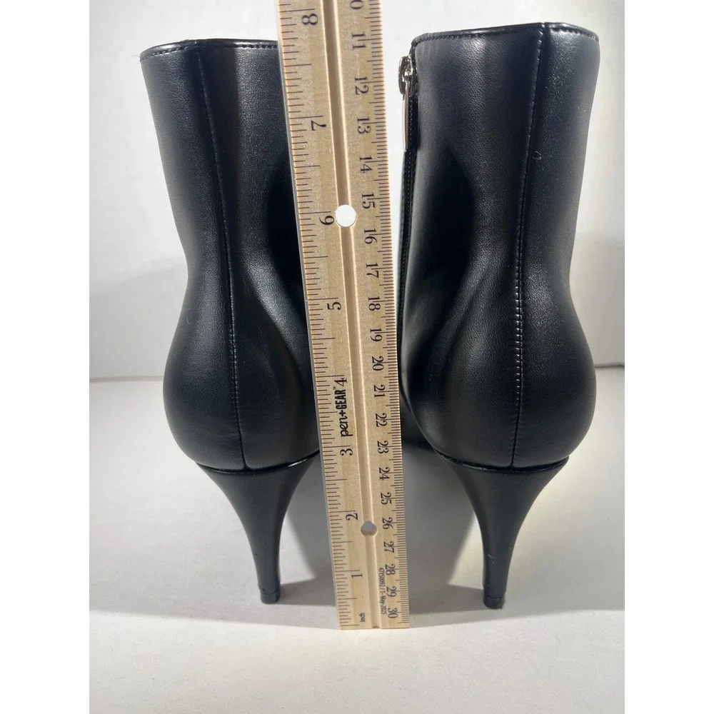 Nine West Booties Women 8.5 Black Ankle Boots Kitten Heel Pointed Toe NWOB